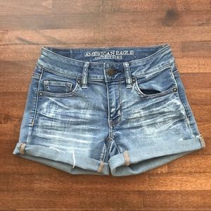 American Eagle Denim Midi Shorts 00
